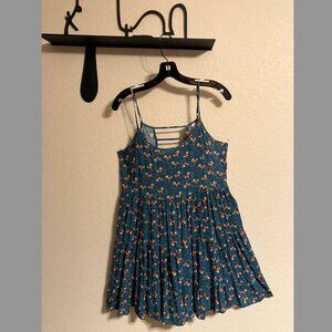 XHILARATION Green and Pink Floral Print Sundress - Size M